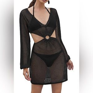 Women’s Crochet Long Sleeve Cover Up
